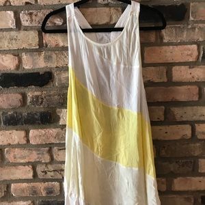 L free people Yellow and white Dress.